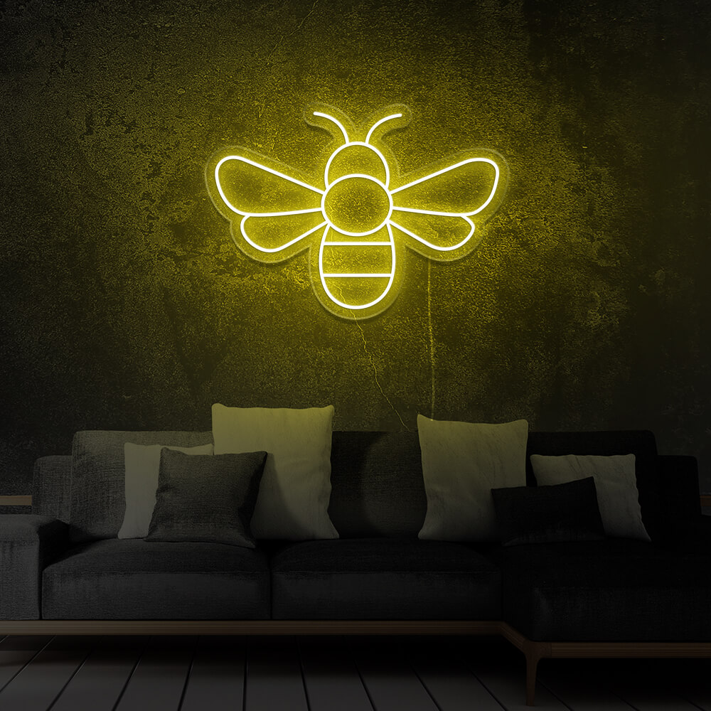 abeille-nature-neon-led-luminaireJaune Citron