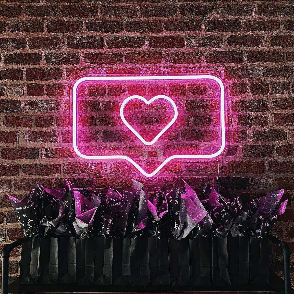 Led Coeur Rouge Néon LED cœur Instagram : Exprimez votre amour pour Instagram.