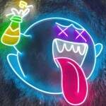 Neon LED Super Mario Roi Boo champagne