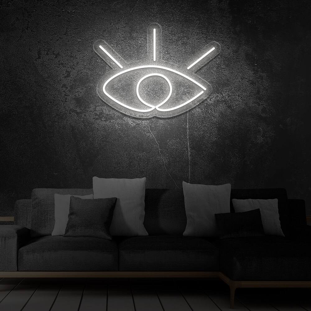 oeil-neon-led-luminaire-Blanc Froid