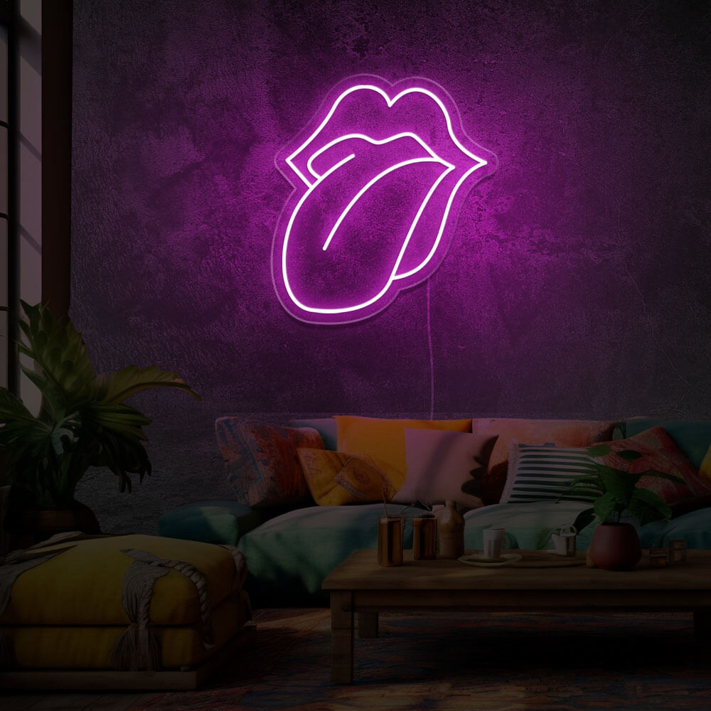 bouche-rollings-stones-artiste-decoration-neon-led-Violet