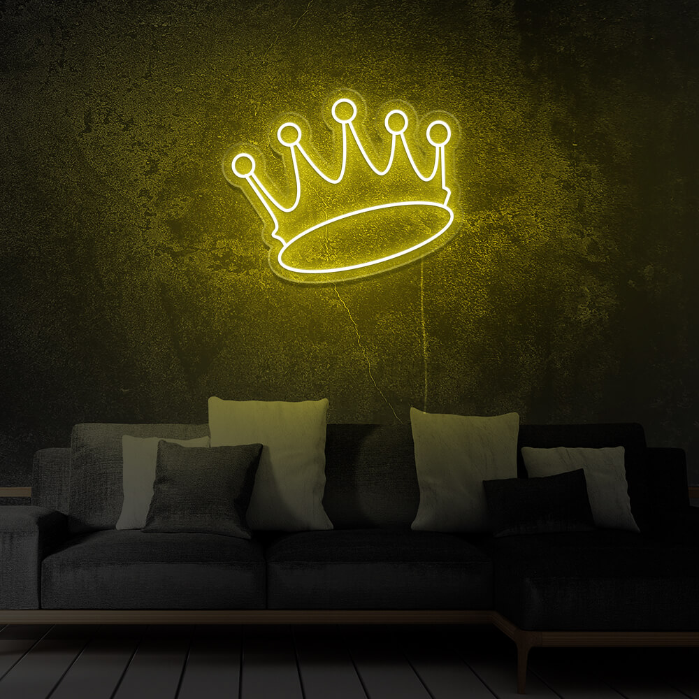 couronne-naruto-neon-led-luminaire-Jaune Citron