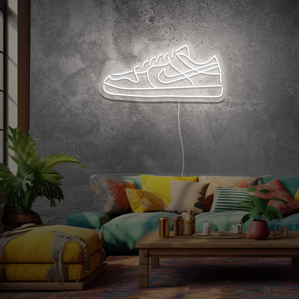 nike-dunk-low-en-neon-led-light-genius-Blanc Froid