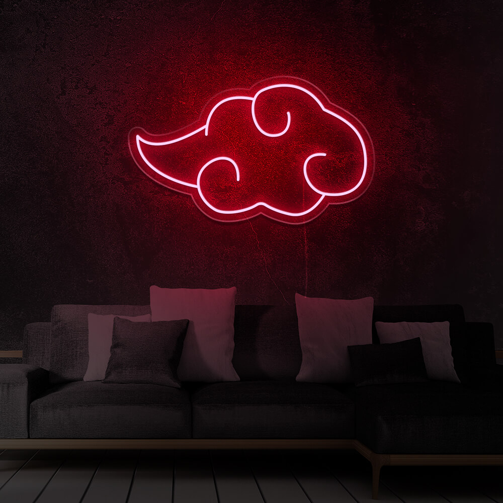 nuage-naruto-neon-led-luminaire-Rouge