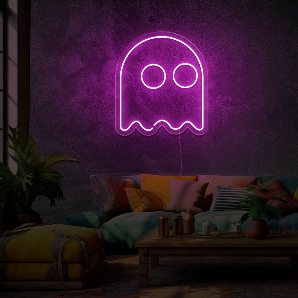 pacman-gaming-decoration-neon-led-Violet