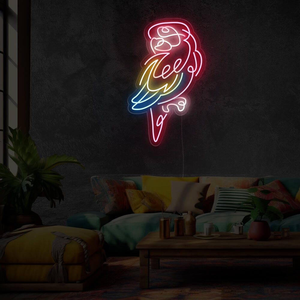 perroquet-oiseau-animal-neon-led