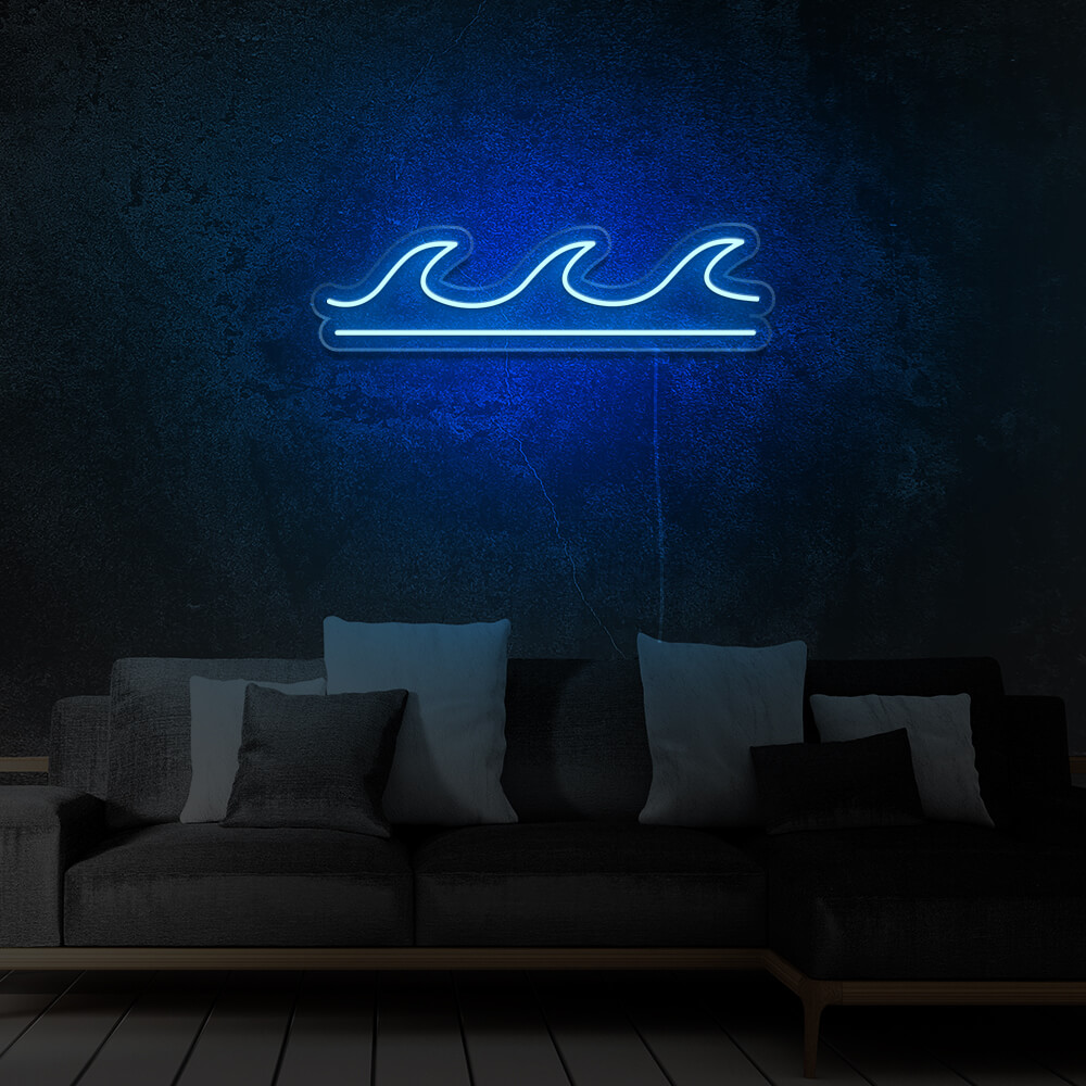 triple-vagues-plage-decoration-neon-led-Bleu