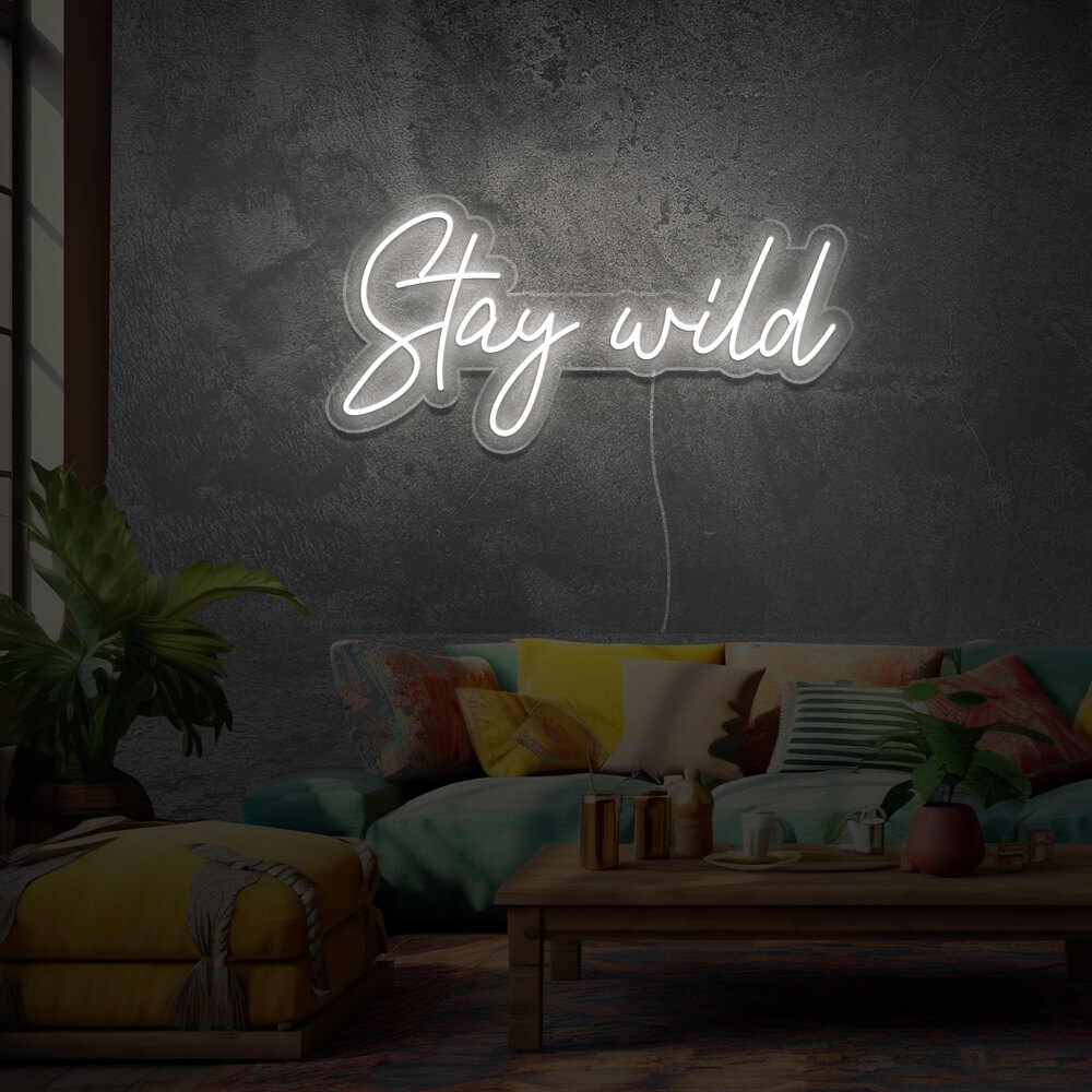 stay-wild-texte-en-neon-led-light-genius-Blanc Froid