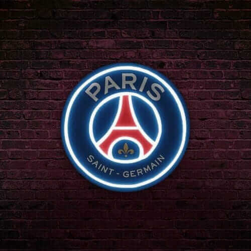 Le néon PSG de l'équipe Parisienne pour ses fans.