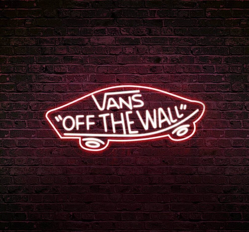 logo lumineux lampe vans mural