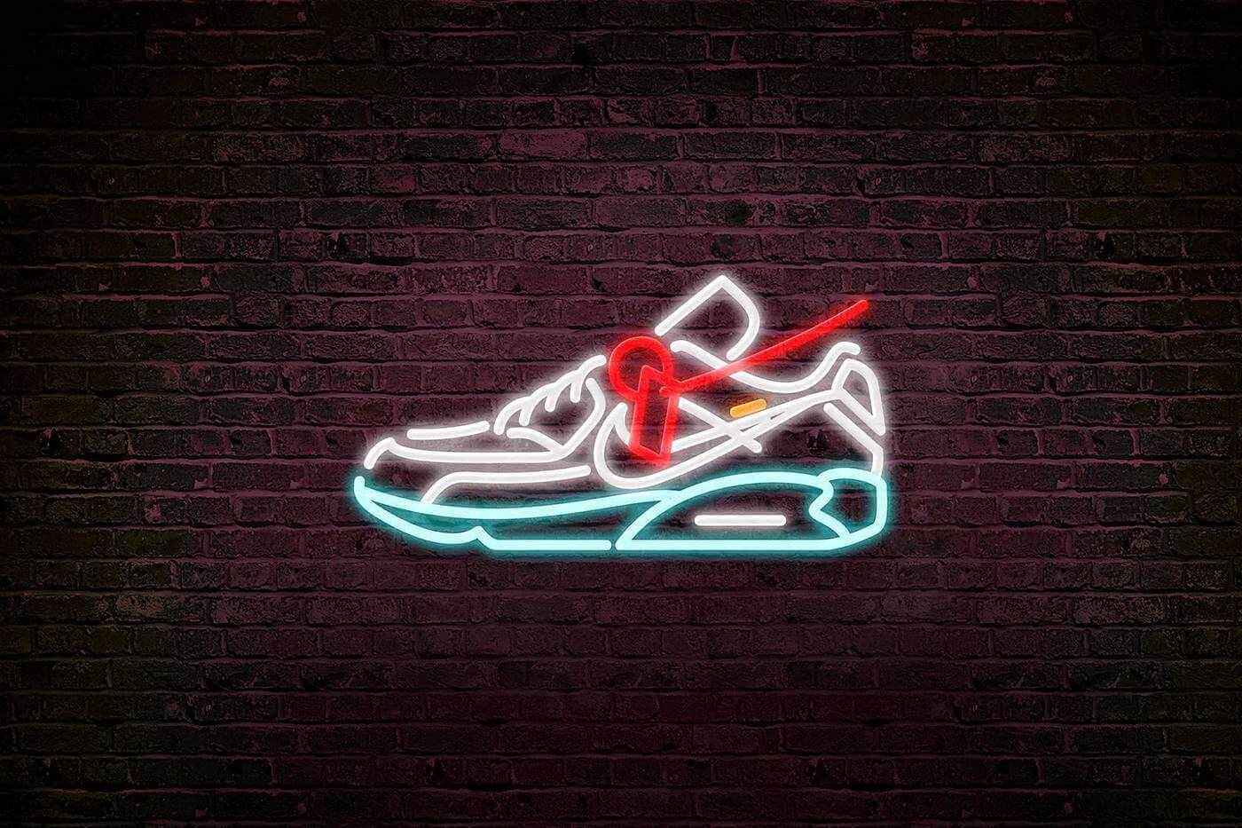 Chaussure air max nike au néon pour les passionnés de sneakers.