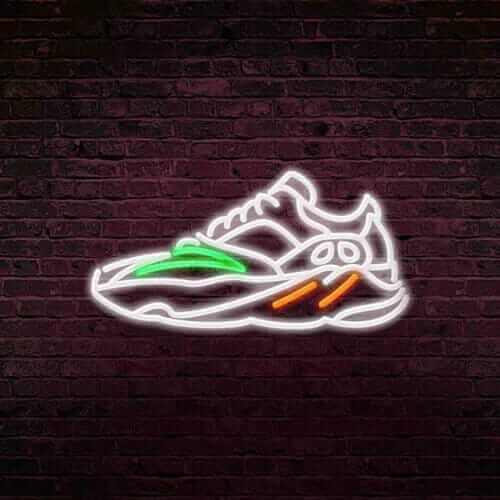 L'iconique Yeezy v1 adidas au néon led.