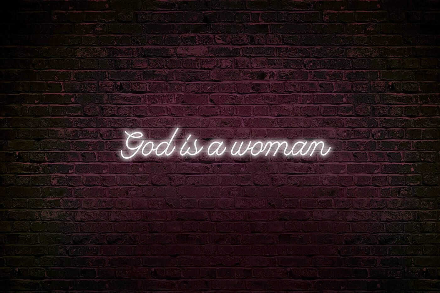 Dieu est une femme et il faut le mettre en lumière décorative.