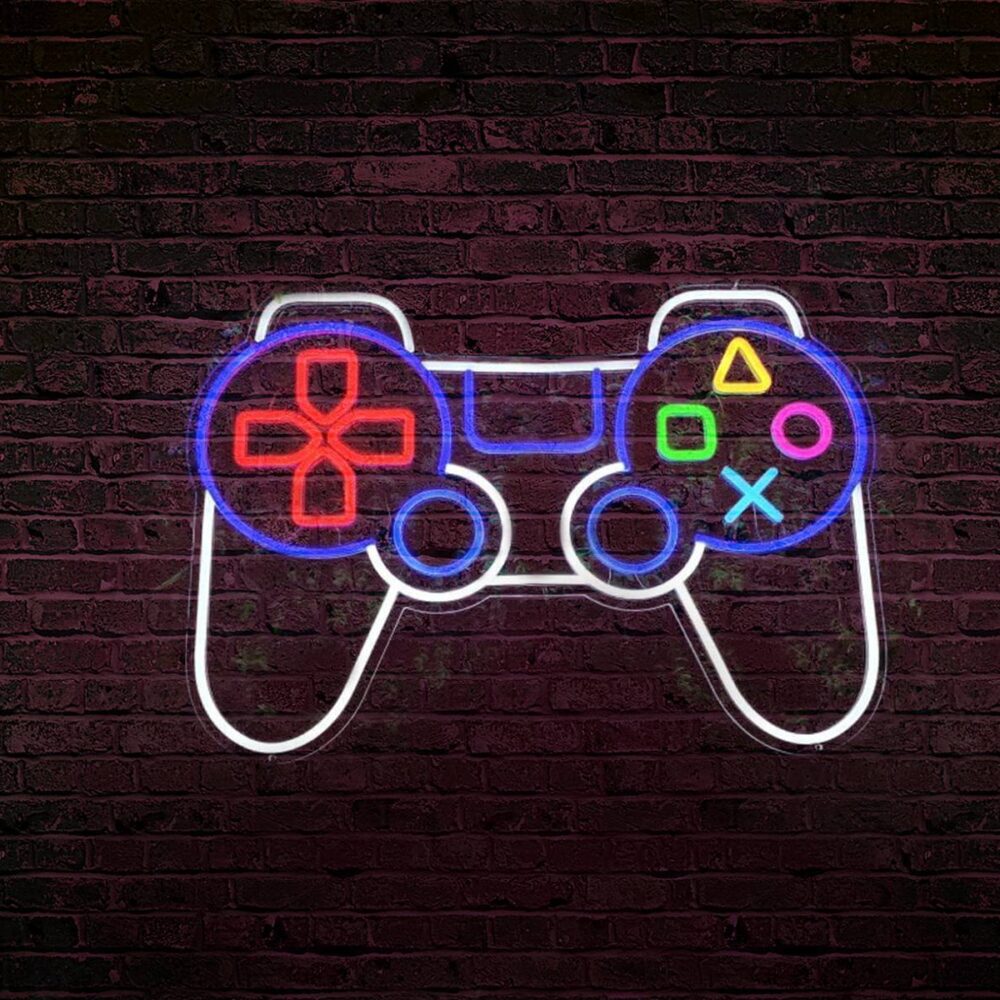 Complétez votre espace gaming avec une manette en néon led.