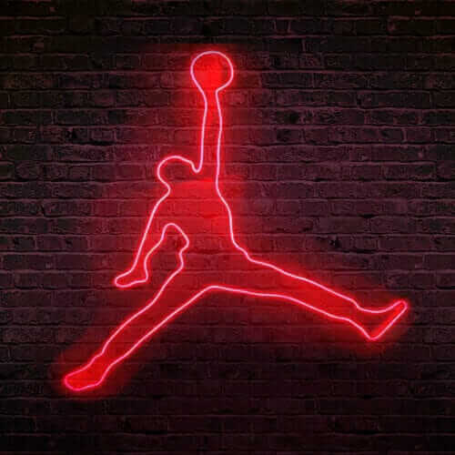 Le logo jumpman créé pour la air jordan VII en néon
