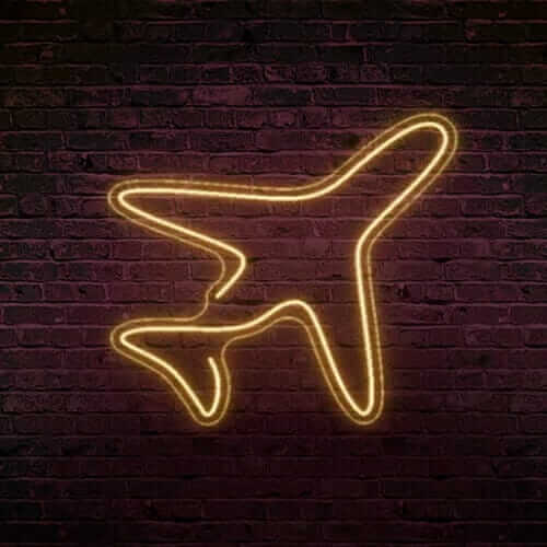 Si vous êtes un fan de voyage, faites briller cette passion grâce à ce néon avion