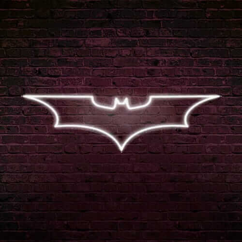 Sécurisez votre intérieur avec le logo Batman en néon