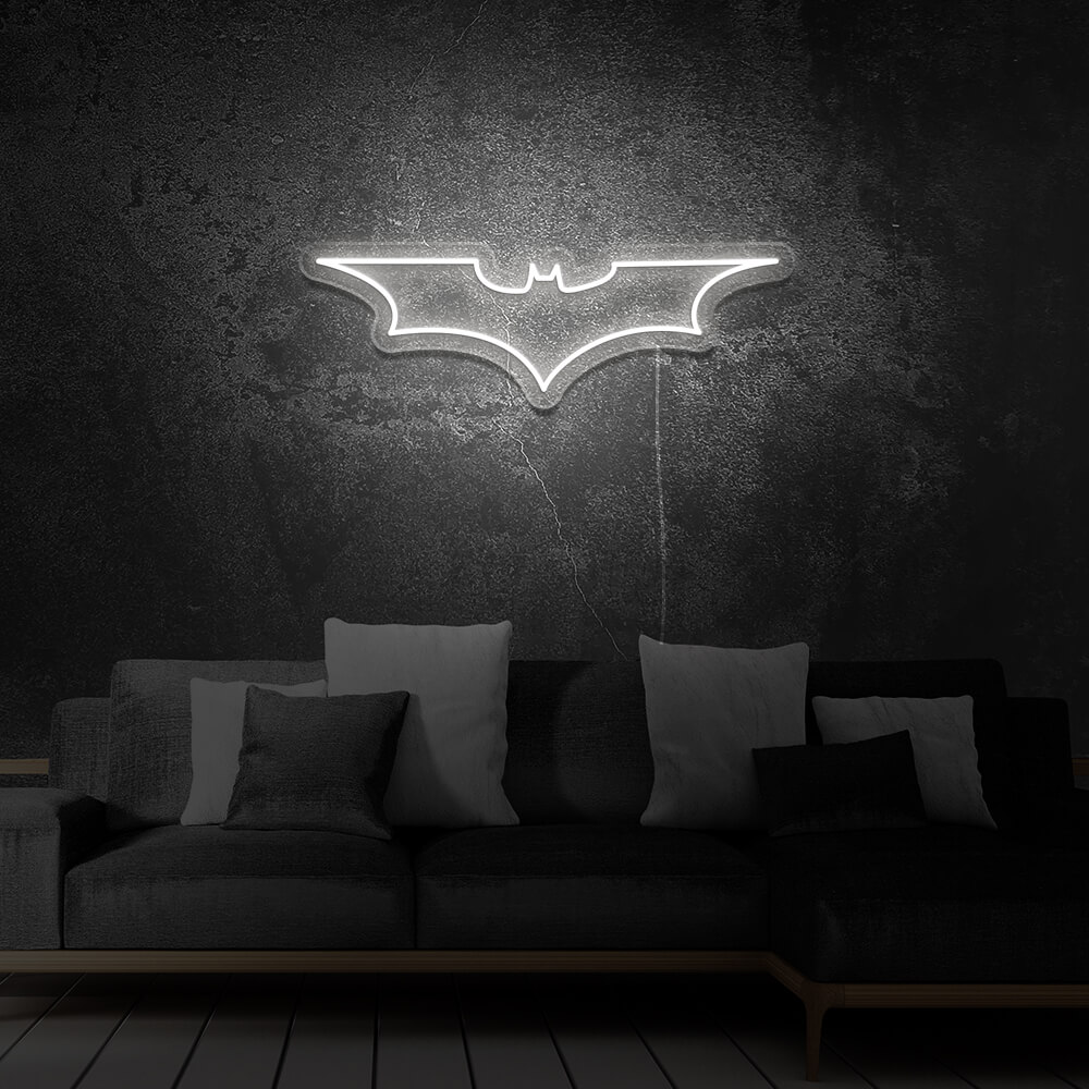 batman-super-heros-neon-led-Blanc Froid