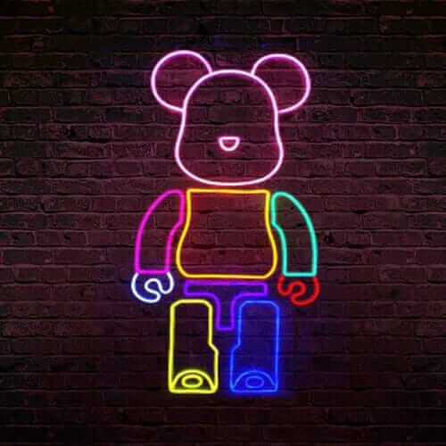 ce magnifique Bearbricks art toys en néon led
