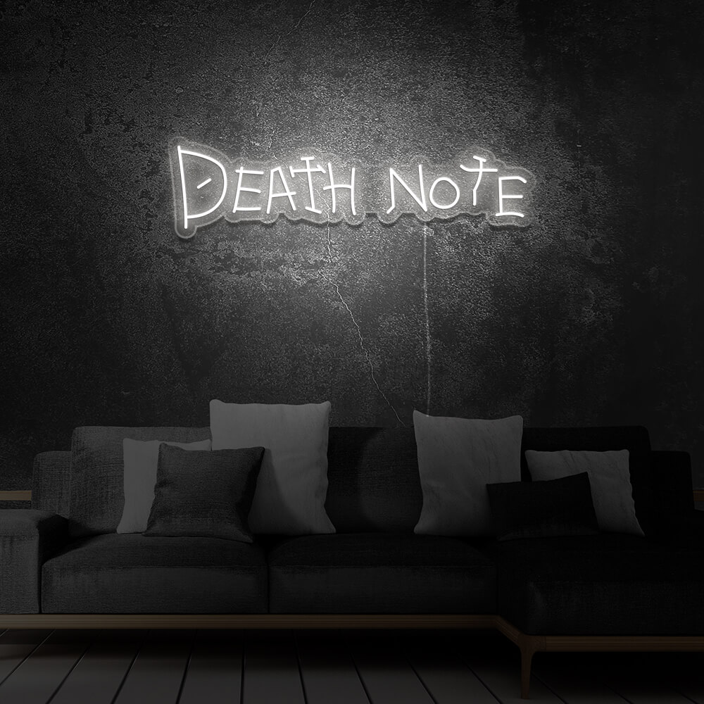 deathnote-manga-neon-led-luminaire-Blanc Froid