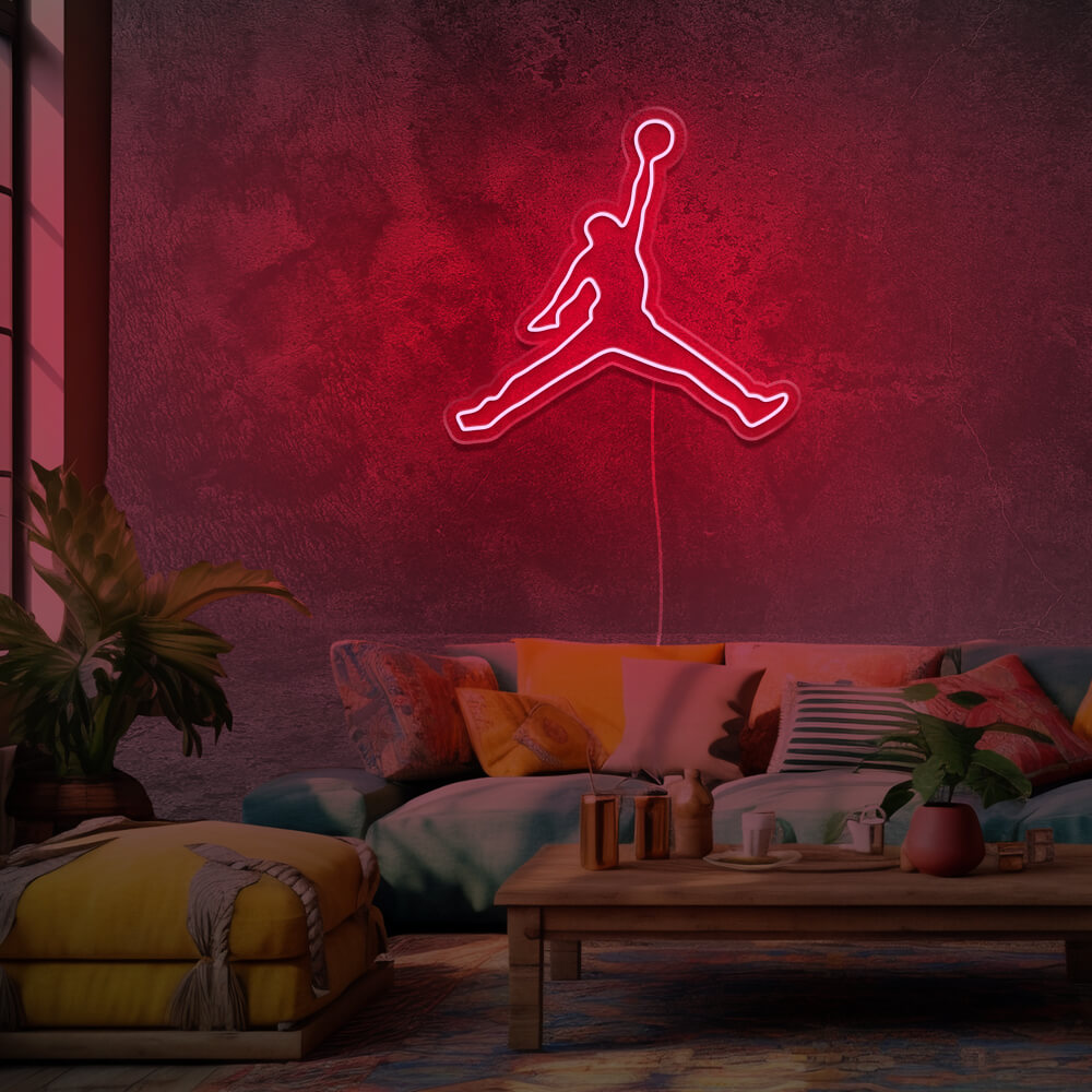 michael-jordan-baket-joueur-neon-led-Rouge