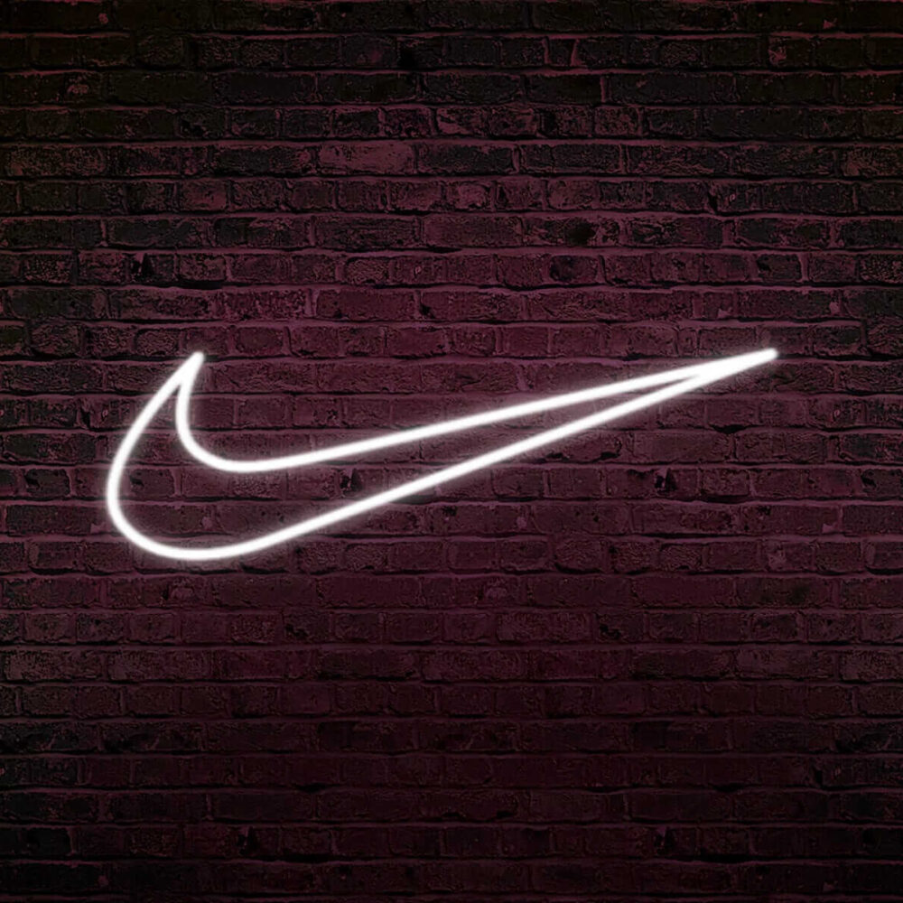 Le logo original nike en néon led