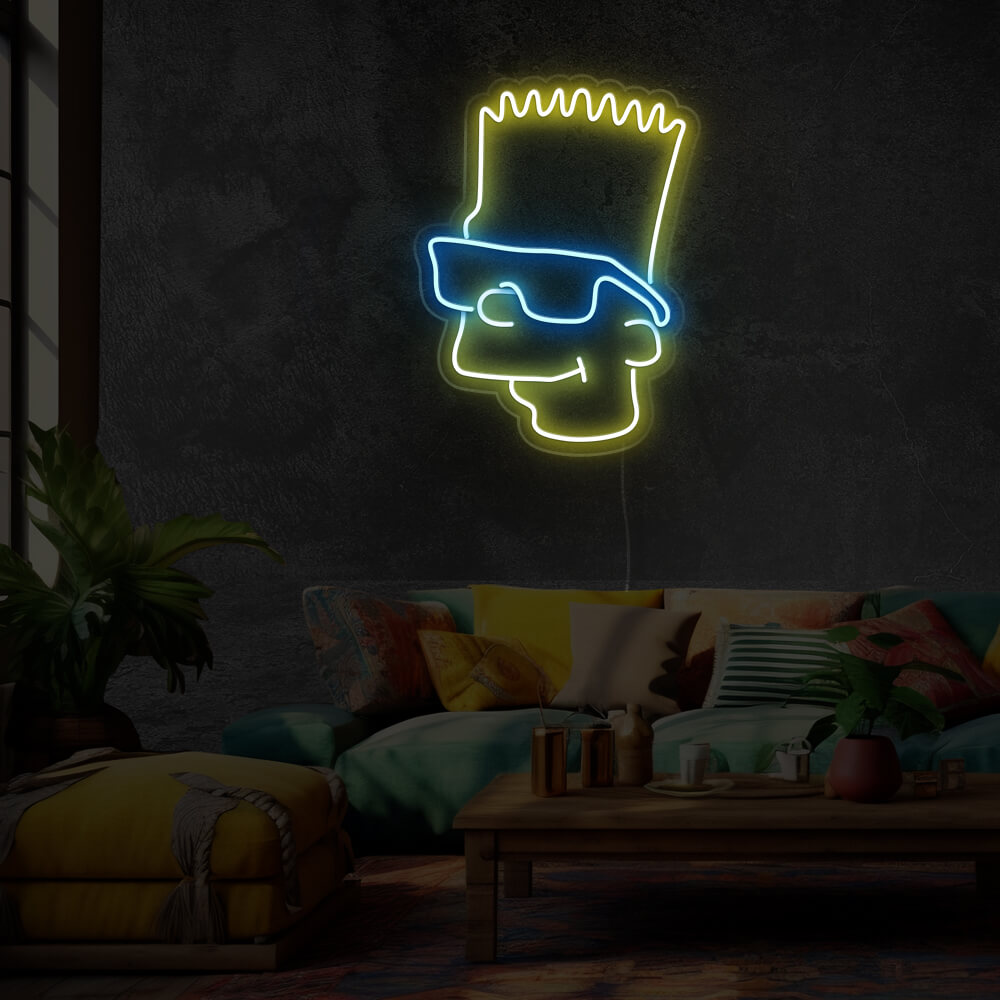 bart-simpson-lunette-neon-led-serie