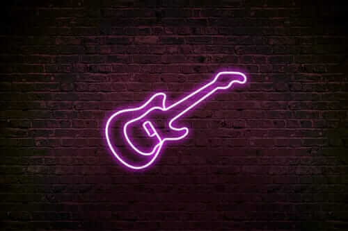 guitare neon light genius led