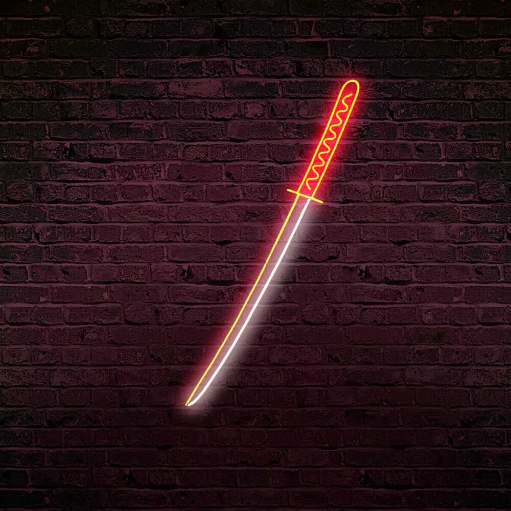 Un katana neon led pour votre salon