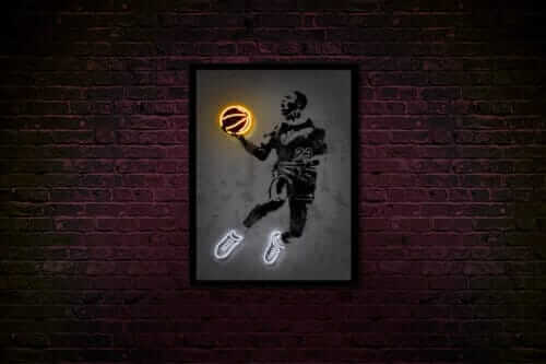 Michael Jordan, le seul et l'unique sur une décoration au néon led