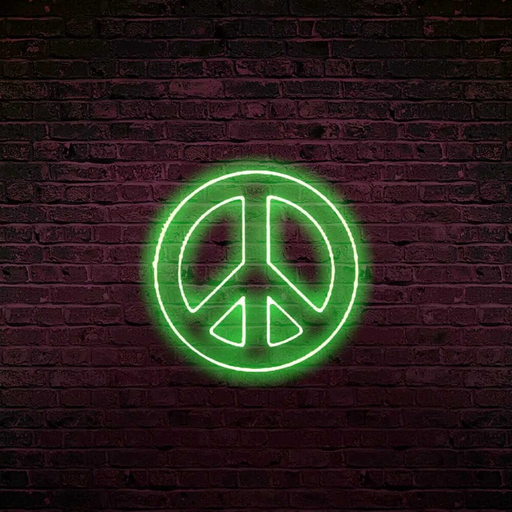 Peace and love en neon led