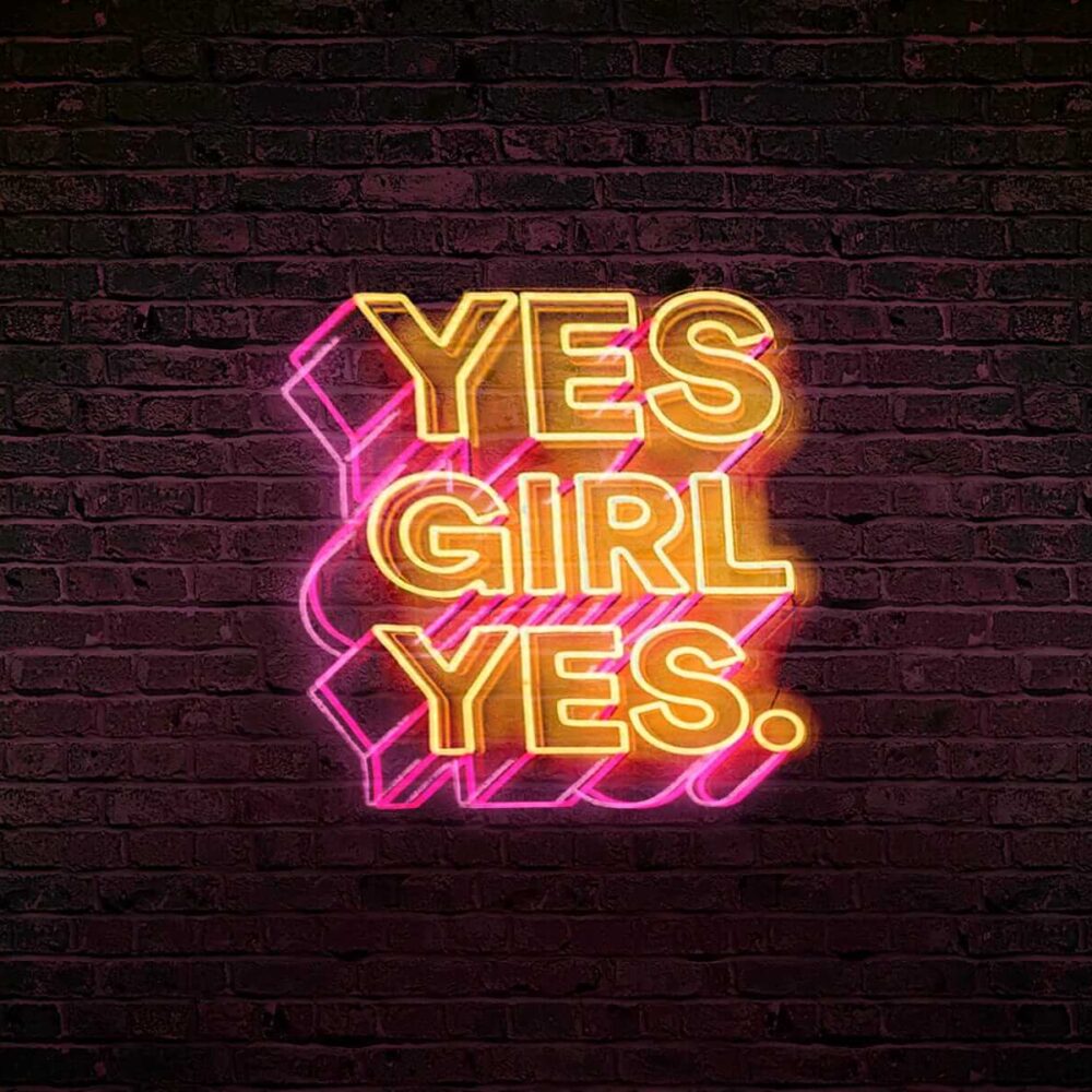 Néon led Yes Girl yes pour femmes