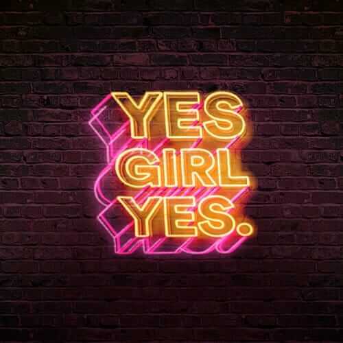 Néon led Yes Girl yes pour femmes